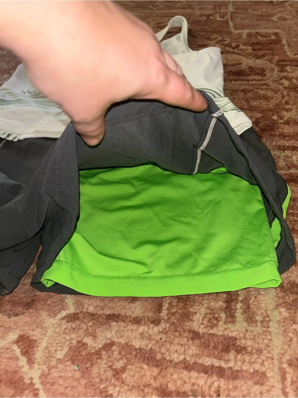 Nike White & Lime Green women’s Athletic Tank and Charcoal Gray Shorts Set, NWT! - Picture 8 of 10